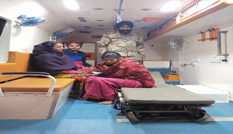 BSF exhibits compassion, evacuates expectant mother to hospital in Nadia